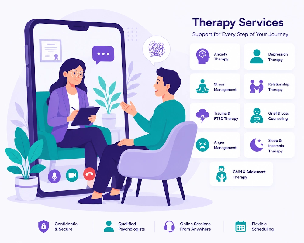 Online therapy and psychological services for Pakistanis
